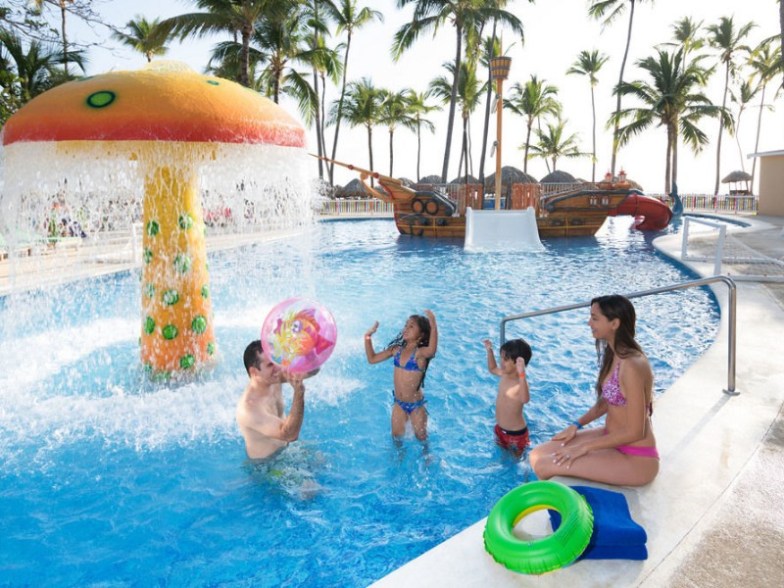 family at the pool, Bavaro Princess All Suites Resort, Spa & Casino