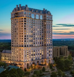 tower hotel at sunset